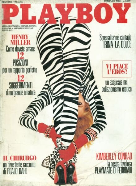 Playboy Italy – February 1988 Cover