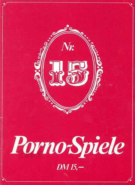 Porno-Spiele – Nr 15 1975 Cover