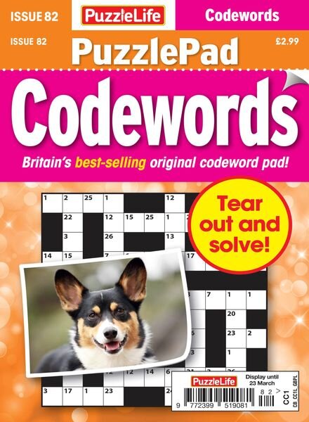 PuzzleLife PuzzlePad Codewords – 23 February 2023 Cover