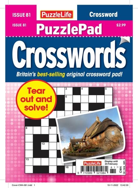PuzzleLife PuzzlePad Crosswords – 26 January 2023 Cover