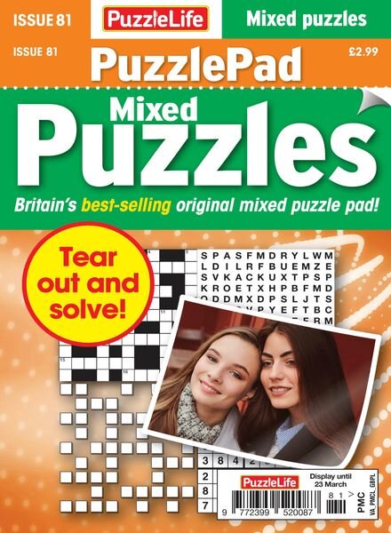 PuzzleLife PuzzlePad Puzzles – 23 February 2023 Cover
