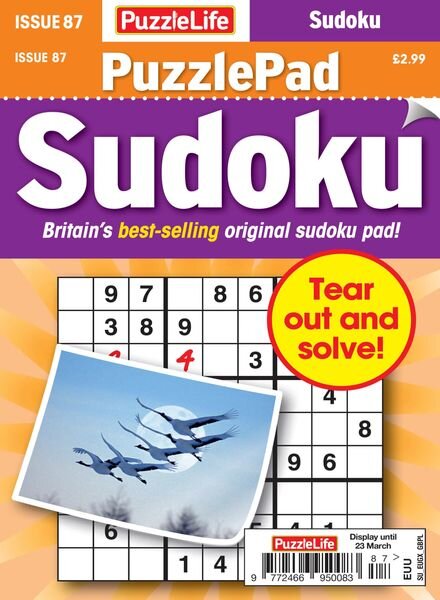 PuzzleLife PuzzlePad Sudoku – 23 February 2023 Cover
