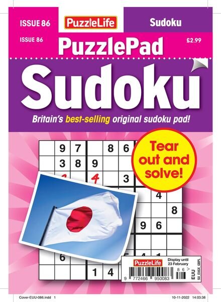 PuzzleLife PuzzlePad Sudoku – 26 January 2023 Cover