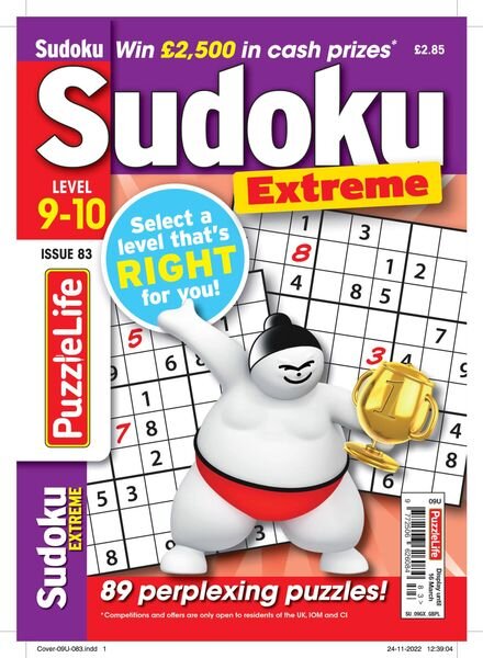 PuzzleLife Sudoku Extreme – February 2023 Cover