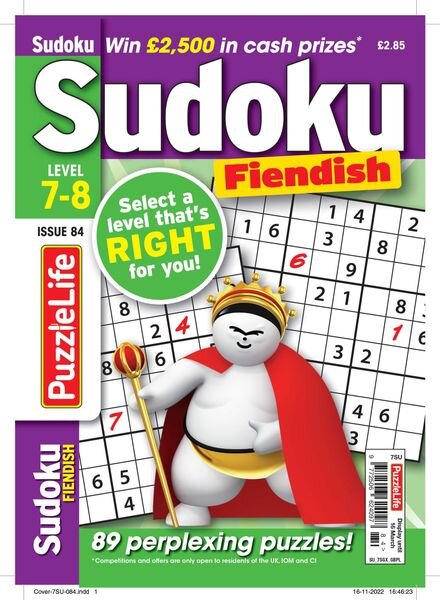 PuzzleLife Sudoku Fiendish – 01 February 2023 Cover