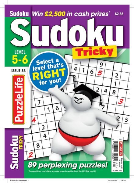 PuzzleLife Sudoku Tricky – February 2023 Cover