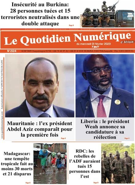 Quotidien Numerique d’Afrique – 01 fevrier 2023 Cover