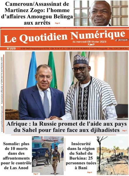 Quotidien Numerique d’Afrique – 08 fevrier 2023 Cover