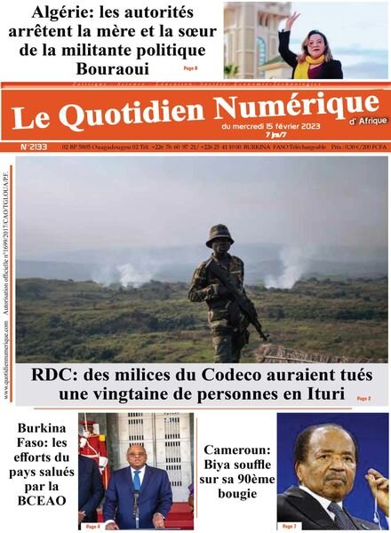 Quotidien Numerique d’Afrique – 15 fevrier 2023 Cover