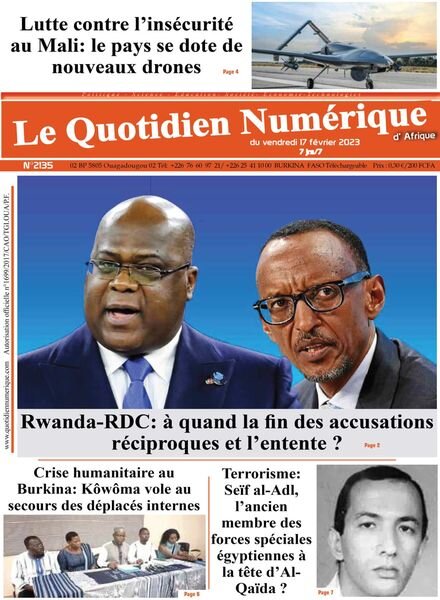 Quotidien Numerique d’Afrique – 17 fevrier 2023 Cover