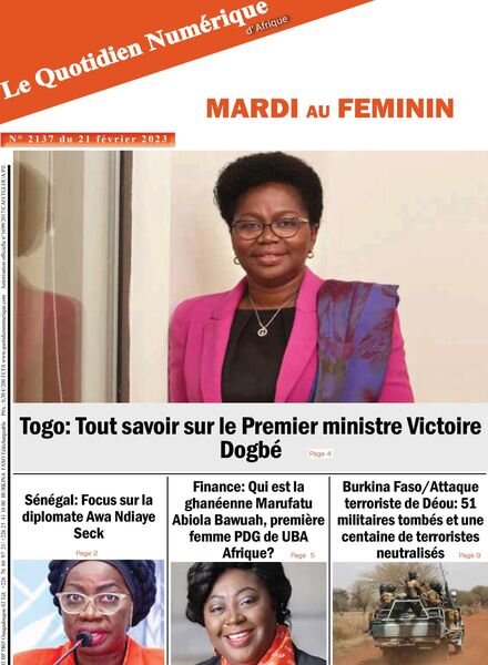 Quotidien Numerique d’Afrique – 21 fevrier 2023 Cover