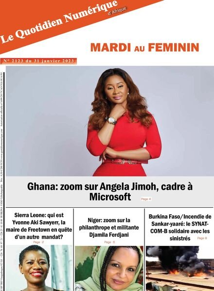 Quotidien Numerique d’Afrique – 31 janvier 2023 Cover
