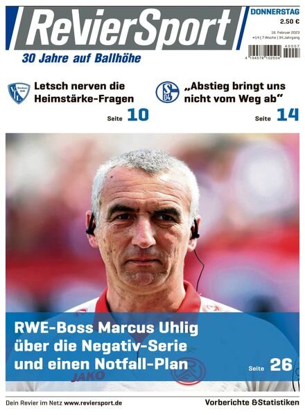 RevierSport – 16 Februar 2023 Cover