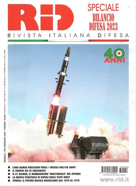 Rivista Italiana Difesa – Febbraio 2023 Cover