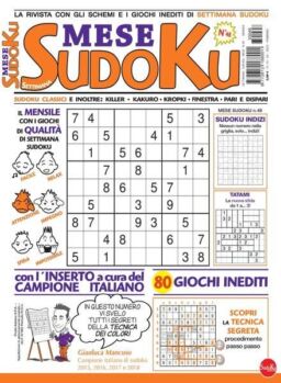 Settimana Sudoku Mese – 15 febbraio 2023