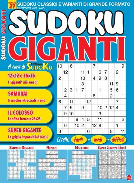 Sudoku Giganti – febbraio 2023 Cover