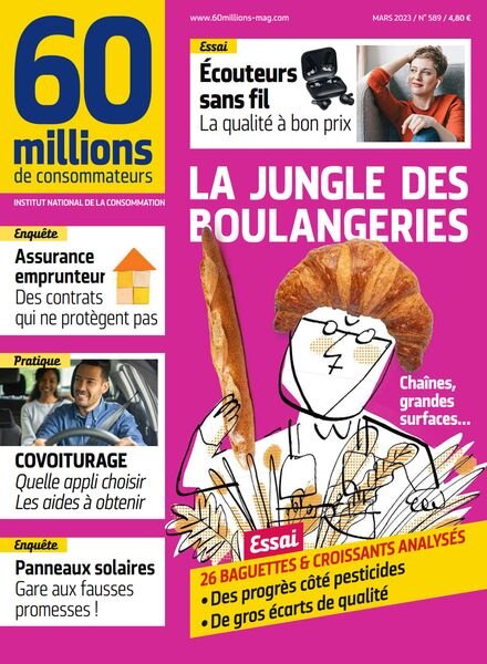 60 Millions de Consommateurs – Mars 2023 Cover