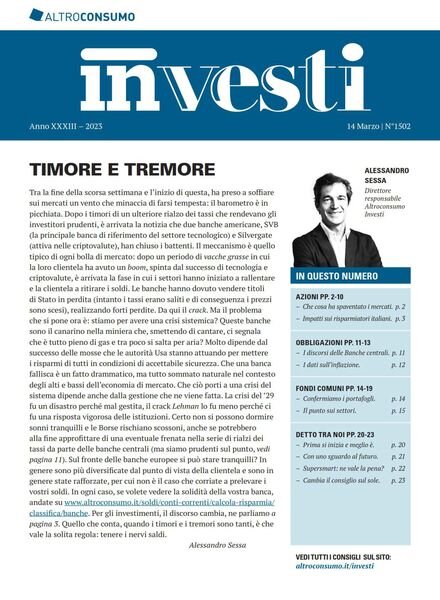 Altroconsumo Investi – 14 Marzo 2023 Cover