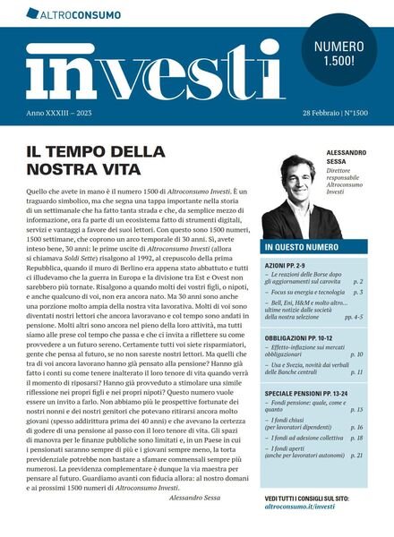 Altroconsumo Investi – 28 Febbraio 2023 Cover