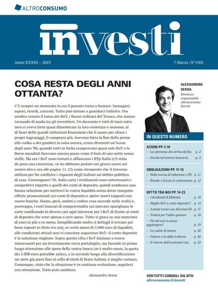 Altroconsumo Investi – 7 Marzo 2023 Cover