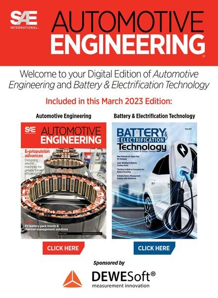 Automotive Engineering – March 2023 Cover