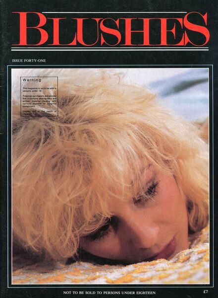 Blushes – n 41 January 1988 Cover