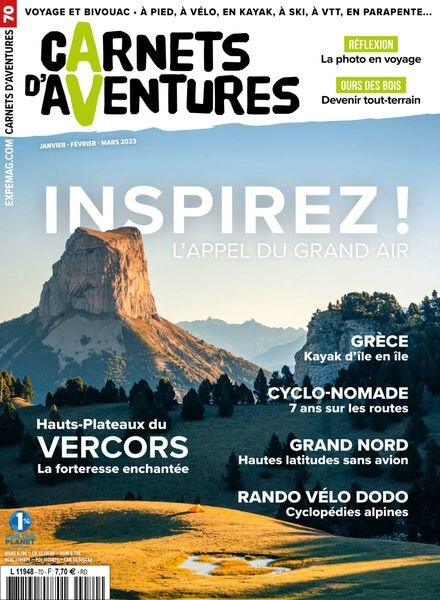 Carnets d’Aventures – Janvier-Mars 2023 Cover