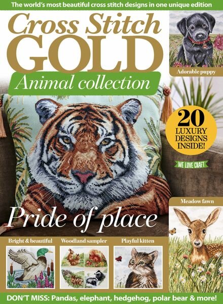 Cross Stitch Gold Animals – March 2023 Cover
