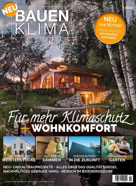 Energiesparhauser + okologisch bauen – Marz 2023 Cover