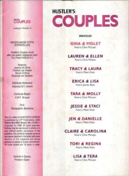 Hustler Couples Netherlands – Vol 02 N 10 1998