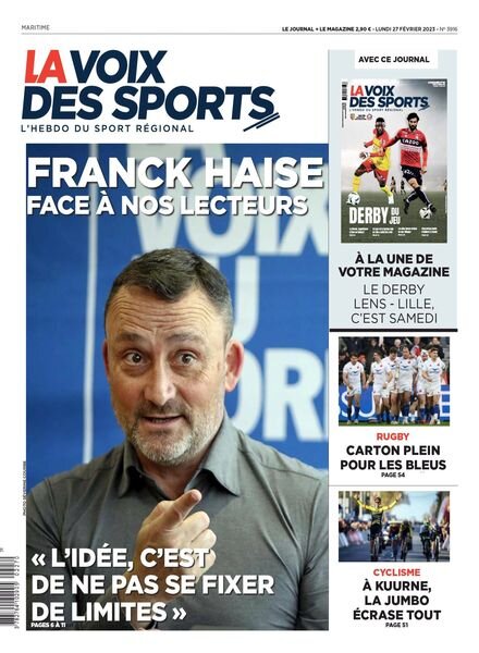 La Voix des Sports – 27 fevrier 2023 Cover