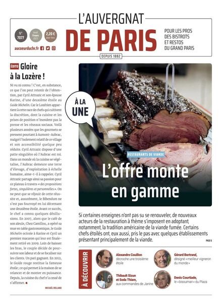 L’Auvergnat de Paris – 09 mars 2023 Cover