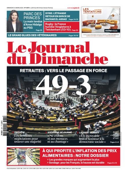 Le Journal du Dimanche – 12 mars 2023 Cover
