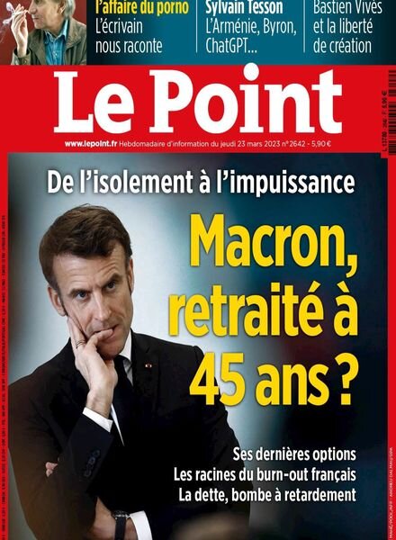 Le Point – 23 mars 2023 Cover