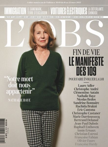 L’Obs – 16 Mars 2023 Cover