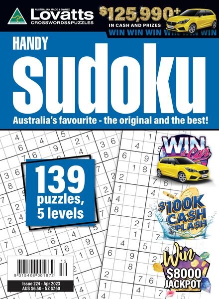 Lovatts Handy Sudoku – April 2023 Cover