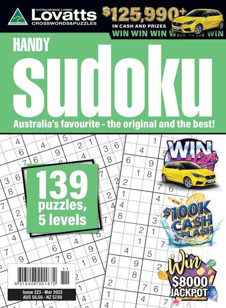 Lovatts Handy Sudoku – March 2023 Cover