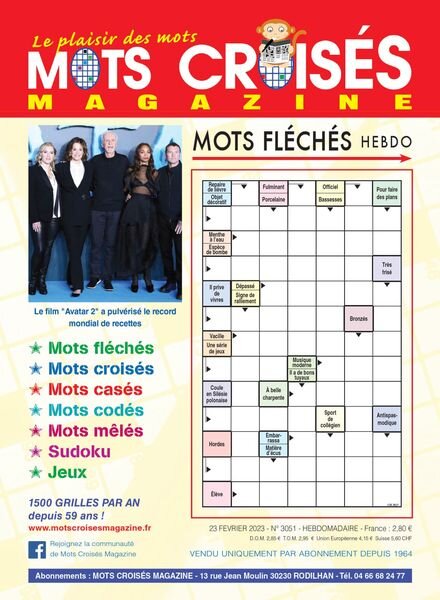 Mots Croises Magazine – 23 fevrier 2023 Cover