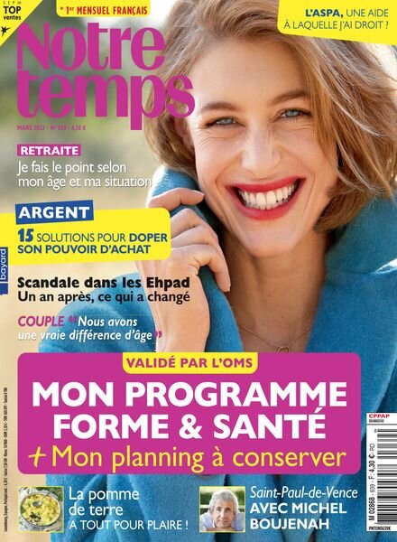 Notre Temps – Mars 2023 Cover