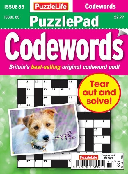 PuzzleLife PuzzlePad Codewords – 23 March 2023 Cover