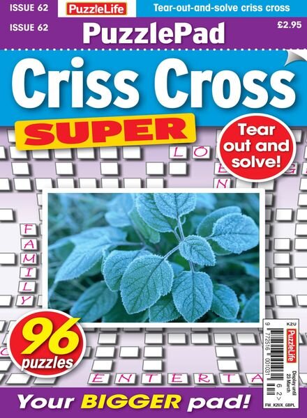 PuzzleLife PuzzlePad Criss Cross Super – 23 February 2023 Cover