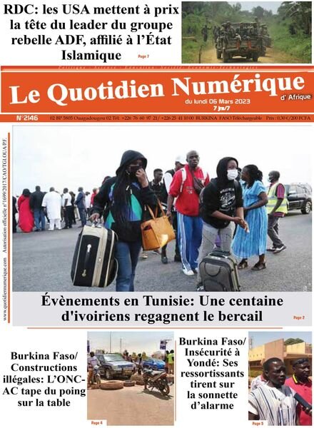Quotidien Numerique d’Afrique – 06 mars 2023 Cover