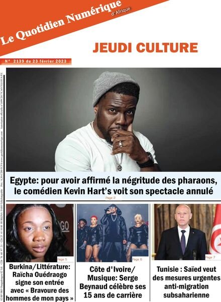 Quotidien Numerique d’Afrique – 23 fevrier 2023 Cover