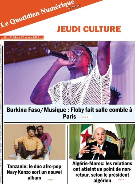 Quotidien Numerique d’Afrique – 23 mars 2023 Cover