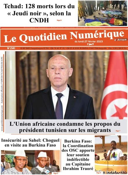 Quotidien Numerique d’Afrique – 27 fevrier 2023 Cover