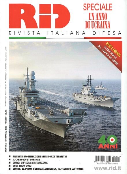 Rivista Italiana Difesa – Marzo 2023 Cover