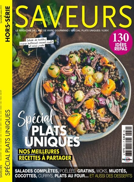 Saveurs – Hors-Serie N 50 – Plats uniques 2023 Cover