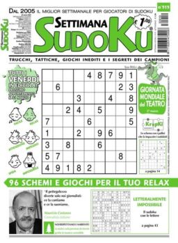 Settimana Sudoku – 22 marzo 2023