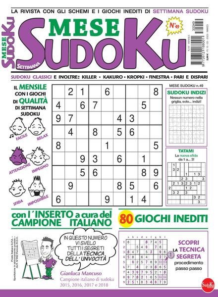 Settimana Sudoku Mese – 15 marzo 2023 Cover
