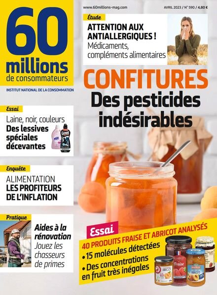 60 Millions de Consommateurs – Avril 2023 Cover